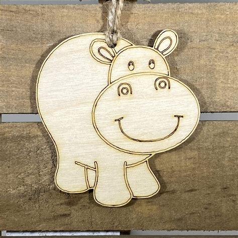 Happy HIppo Wooden Christmas Ornaments – Cate's Concepts, LLC