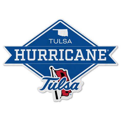 Tulsa University Shape Cut Logo With Header Card - Diamond Design