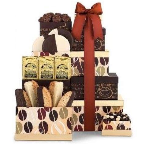 Holiday Cookie/Coffee Basket | Coffee gifts, Coffee gift basket, Gift towers