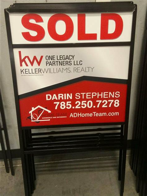 We made these yard signs and custom frames for Darin Stephens with Keller Williams Realty. He ...