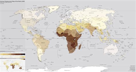 Human Displacement Map, based on the Von Luschan Chromatic Scale (average skin color by country ...