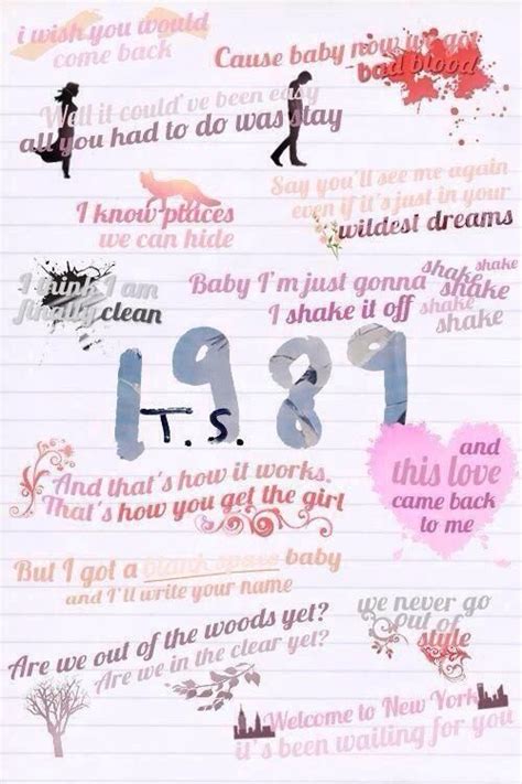 1989 // taylor swift | Taylor swift lyrics, Taylor swift wallpaper ...