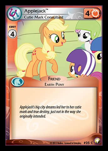 MLP Applejack, Cutie Mark Consultant CCG Cards | MLP Merch