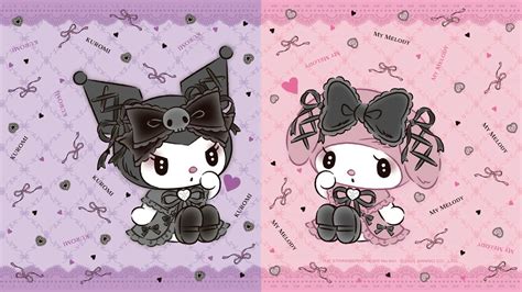 Cute Kuromi & My Melody Gothic Lolita Wallpaper For Desktop & Mobile - Kawaii Hoshi