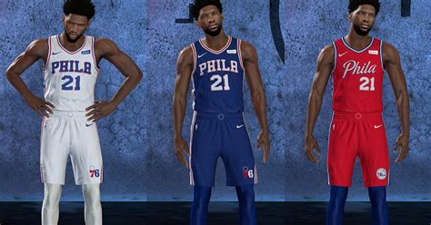 NBA 2K21/2K20 Philadelphia 76ers Jerseys by 伊戈INGE - Shuajota: NBA 2K24 ...