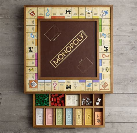 Wooden Monopoly Board Game