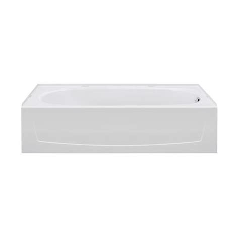 Sterling Performa 29-in W x 60-in L White Polyresin and Fiberglass Rectangular Right Drain ...