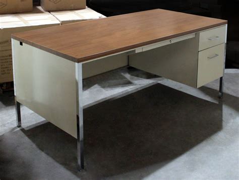 Steelcase Used Single Right Pedestal Metal Desk - National Office ...