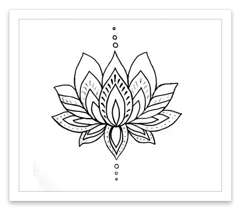 Lotus Line Drawing at PaintingValley.com | Explore collection of Lotus ...