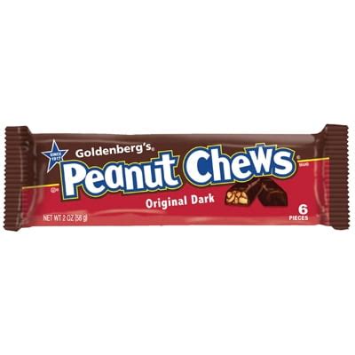 Goldenberg's Original Dark Chocolate Peanut Chews Bar 2 oz.: 24 Count ...