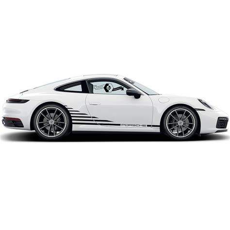 Porsche Stickers Stripes Porsche 911 Doors Wrap Carrera Side Decal Sticker