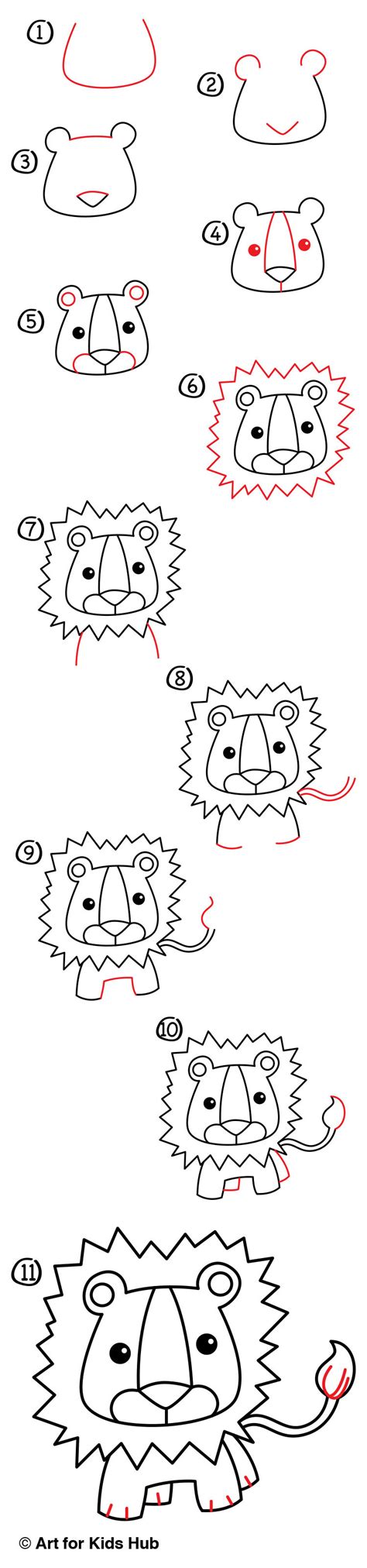 How To Draw A Lion Cartoon - Crazyscreen21