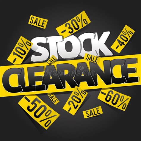 Stock Clearance Banner, Flyer or Poster Stock Vector - Illustration of ...