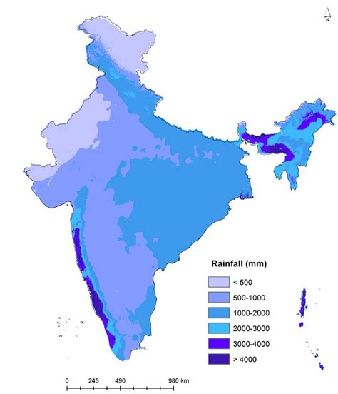 Annual Rainfall Map of India [2000x2330] : r/MapPorn