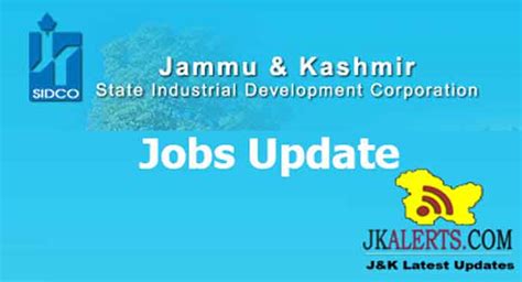 J&K SIDCO Jobs Recruitment 2021. | JKAlerts JK Updates.