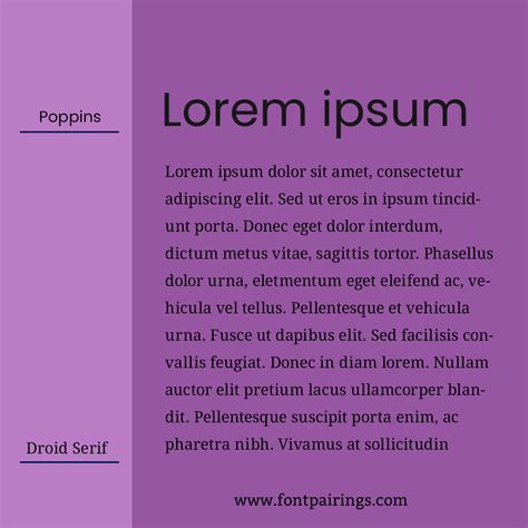 Poppins Font Pairing - fontpairings.com