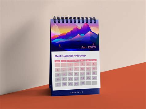 Free Table / Desk Calendar Mockup PSD - Designbolts