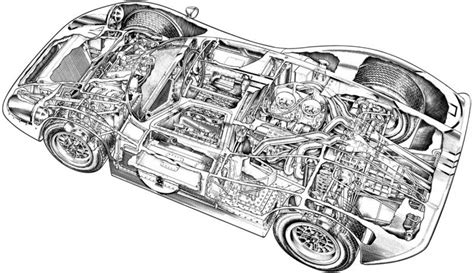 Car Engineering Drawing, Pencil, Sketch, Colorful, Realistic Art Images ...