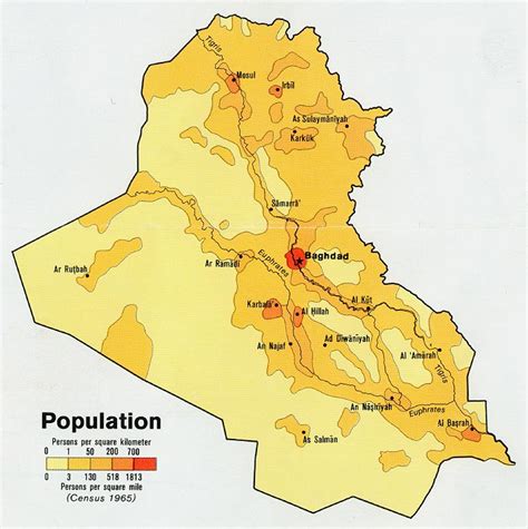 Iraq Population Density 1978 - Full size