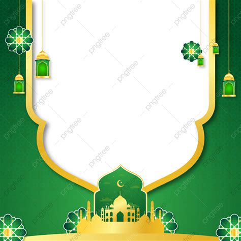 Green Islamic Pattern Vector Design Images, Template Islamic Border And ...