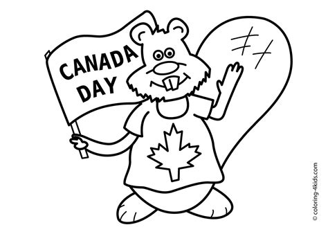 Canadian Beaver coloring page Canada day | Coloring pages, Coloring ...