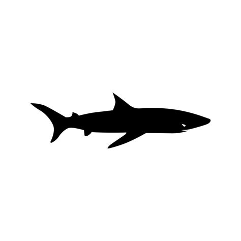 Shark silhouette vector design 15937685 Vector Art at Vecteezy