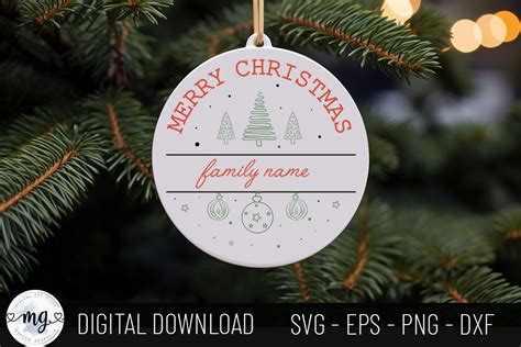 Christmas Family Ornaments SVG Design Graphic by Moslem Graphics ...