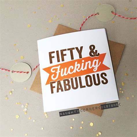 Funny Rude 50th Birthday Card Fiftieth Birthday Cards Rude Cards Rude Card 50th Birthday Card ...