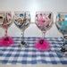 Personalized Bridesmaid Wine Glasses with name and initial