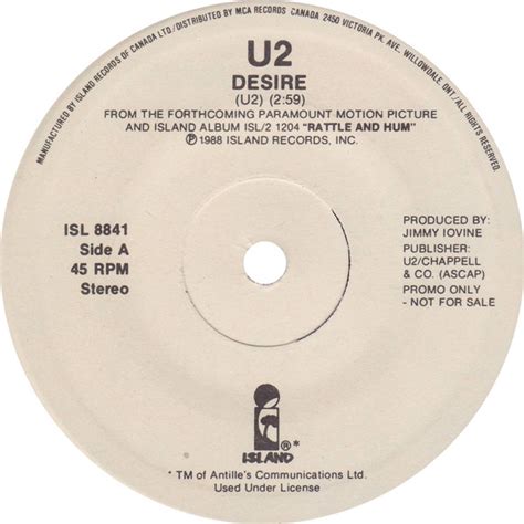 U2 - Desire (1988, Vinyl) | Discogs