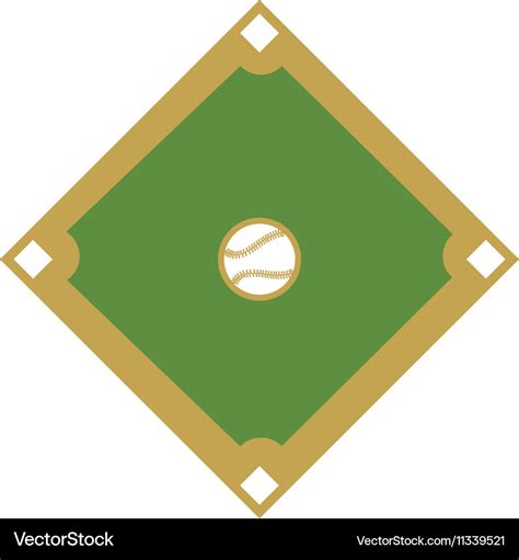 Camp diamond baseball sport Royalty Free Vector Image