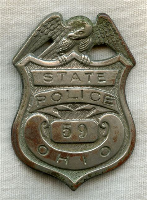 Early Ohio State Police Badge by Braxmar: Flying Tiger Antiques Online ...