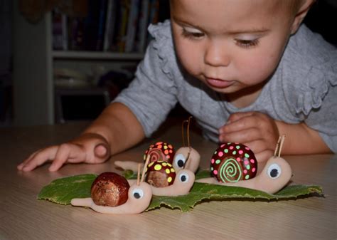 Conker snails | Conkers craft, Kids fall crafts, Fall crafts for kids