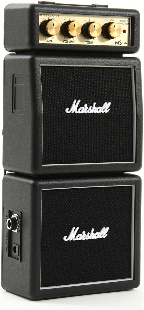 MARSHALL MS4 BLACK MICRO FULL STACK AMP 1 Watt GUITAR AMPLIFIER DOUBLE SPEAKERS – South Coast Music