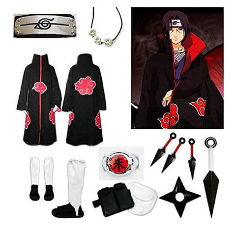 Amazon.com: Japanese Anime Naruto Cosplay Uchiha Itachi Cosplay Costume Naruto Clothes Full Set ...