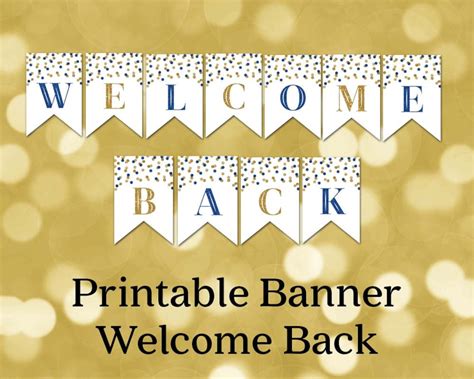 Welcome Back Banner Printable Free