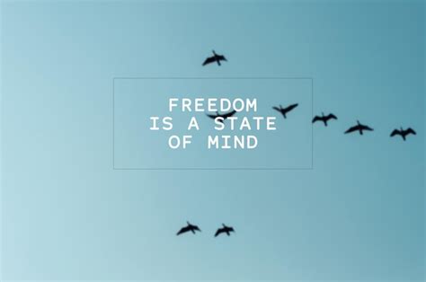 Premium Photo | Inspirational quotes Freedom is a state of mind Blurry ...