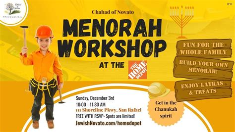 Chanukah Menorah Building Workshop at Home Depot, The Home Depot (San Rafael, CA), 3 December ...