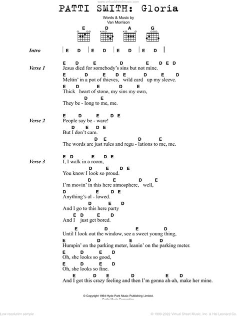 Gloria Chords Van Morrison | Musical Chords