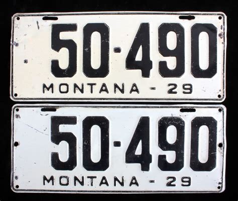 Montana License Plate Collection