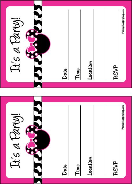 Minnie Party Invitations