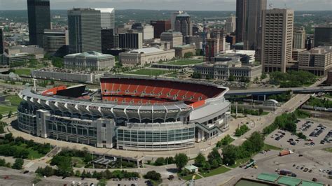 4.8K stock footage aerial video of FirstEnergy Stadium, formerly ...