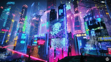 Computer Neon City Wallpapers - Wallpaper Cave