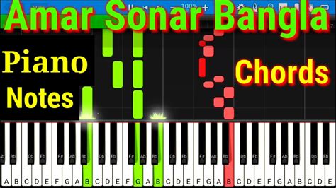 Amar Sonar Bangla — Piano Tutorial With Chords | National Anthem of ...