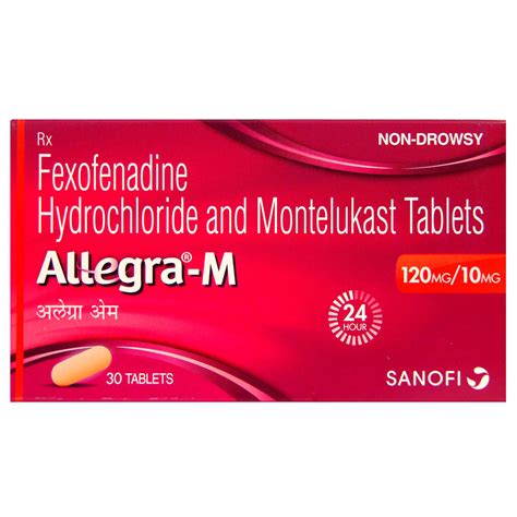 Allegra-M 120 mg/10 mg Tablet | Uses, Side Effects, Price | Apollo Pharmacy