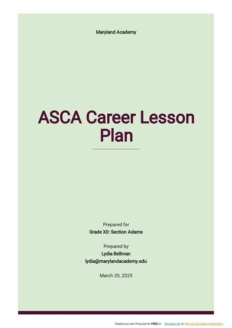 Free ASCA Bullying Lesson Plan Template - Google Docs, Word, Apple ...