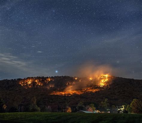 Wildfire on Sauratown Mountain in Stokes County has now burned 25 acres