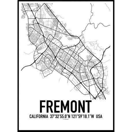 Fremont Map Poster. Find your posters at Wallstars Online. Shop today!