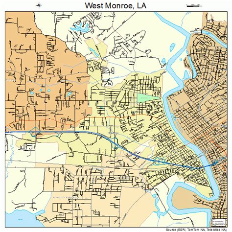 West Monroe Louisiana Street Map 2280955