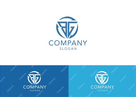 Premium Vector | Modern monogram initial letter bg logo template